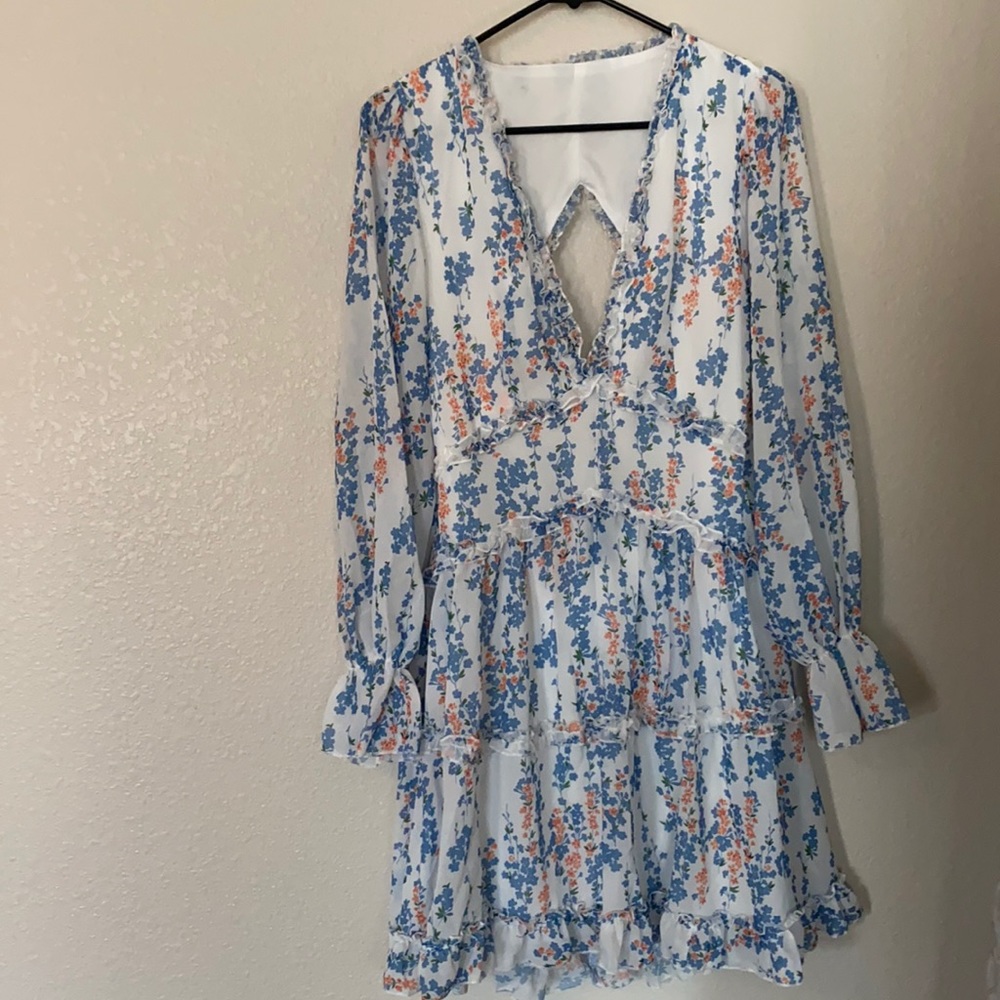 SHEIN Dress, Size:M, floral long sleeve